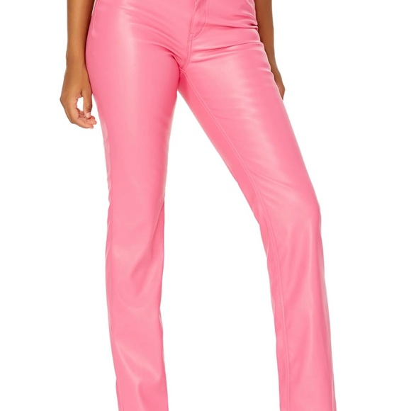 AFRM Heston Faux Leather Straight Leg Pants - Picture 2 of 16